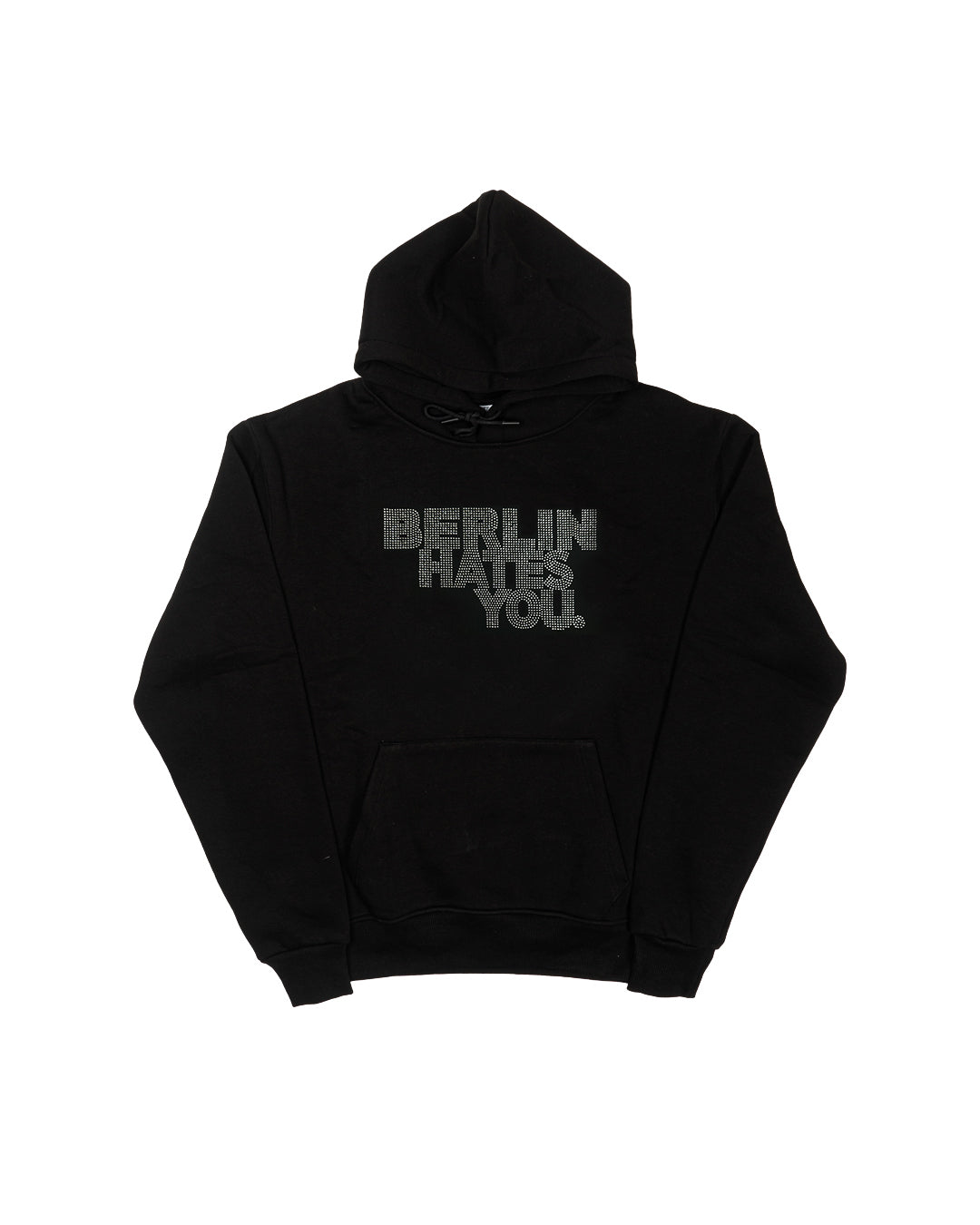 BERLIN HATES YOU. BLACK WHITE RHINESTONE